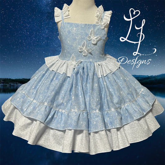 Cinderella Inspired Blue Celestial Princess Dress – Boutique Girls Fairytale Gown