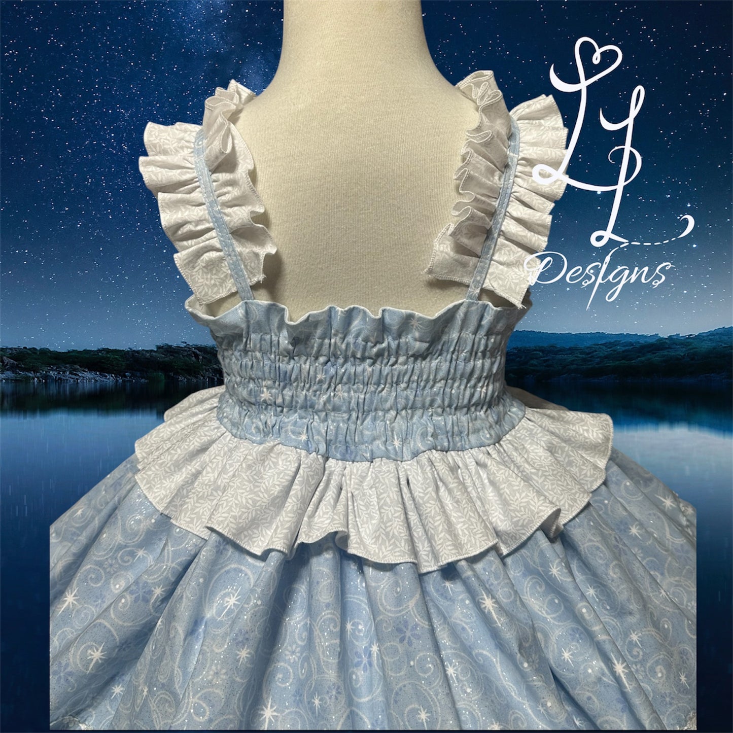 Cinderella Inspired Blue Celestial Princess Dress – Boutique Girls Fairytale Gown
