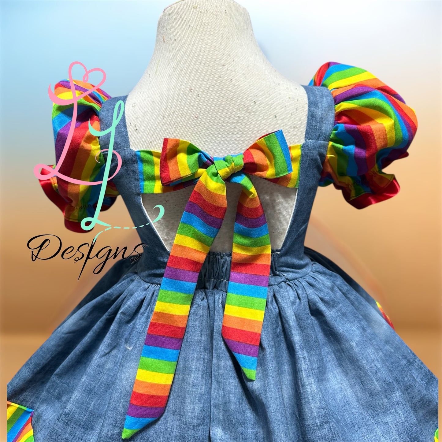 Fairytale Apple Princess Dress | Storybook Blue, Red & Yellow Dress | Birthday Outfit Classic Princess colors