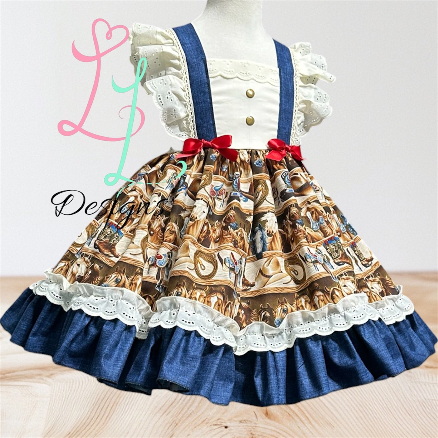 Western Cowgirl Dress – Handmade Girls Boutique Outfit