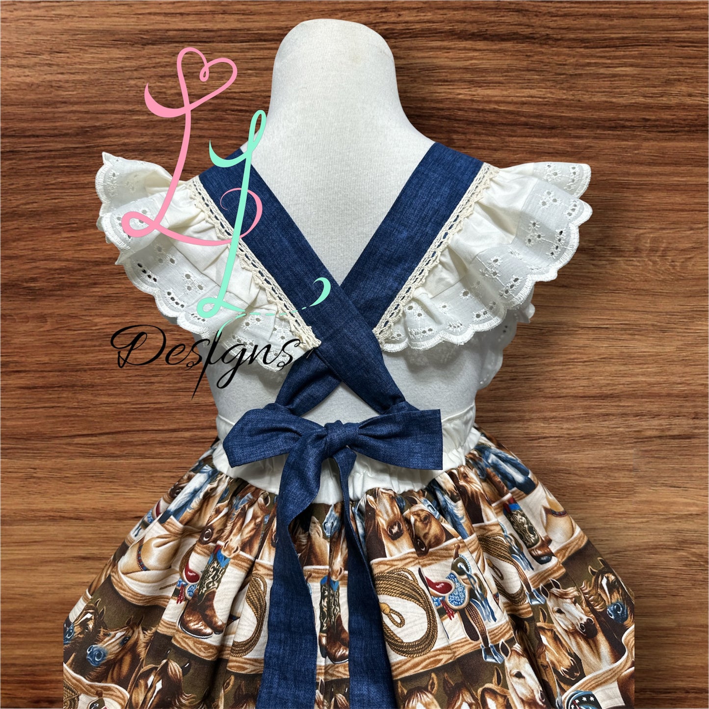 Western Cowgirl Dress – Handmade Girls Boutique Outfit