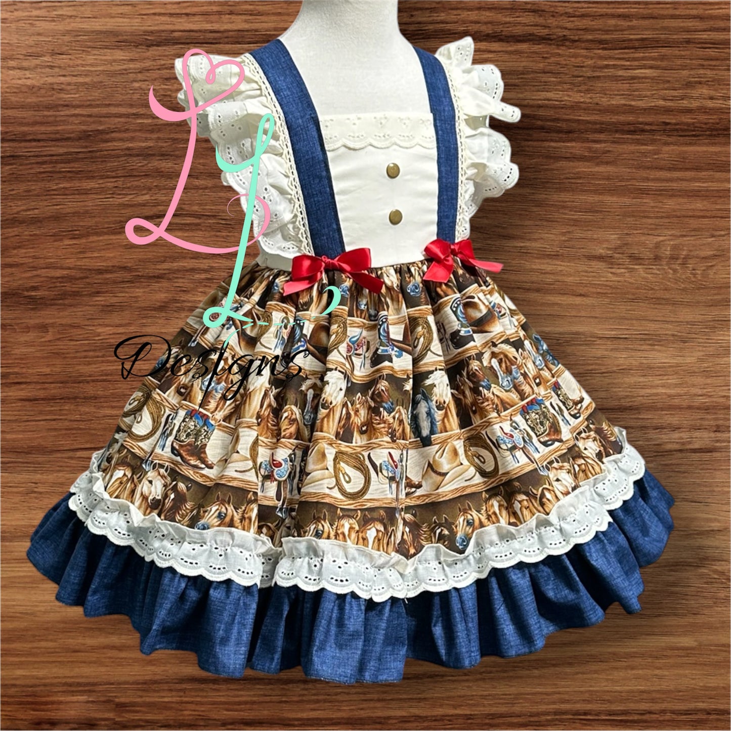 Western Cowgirl Dress – Handmade Girls Boutique Outfit