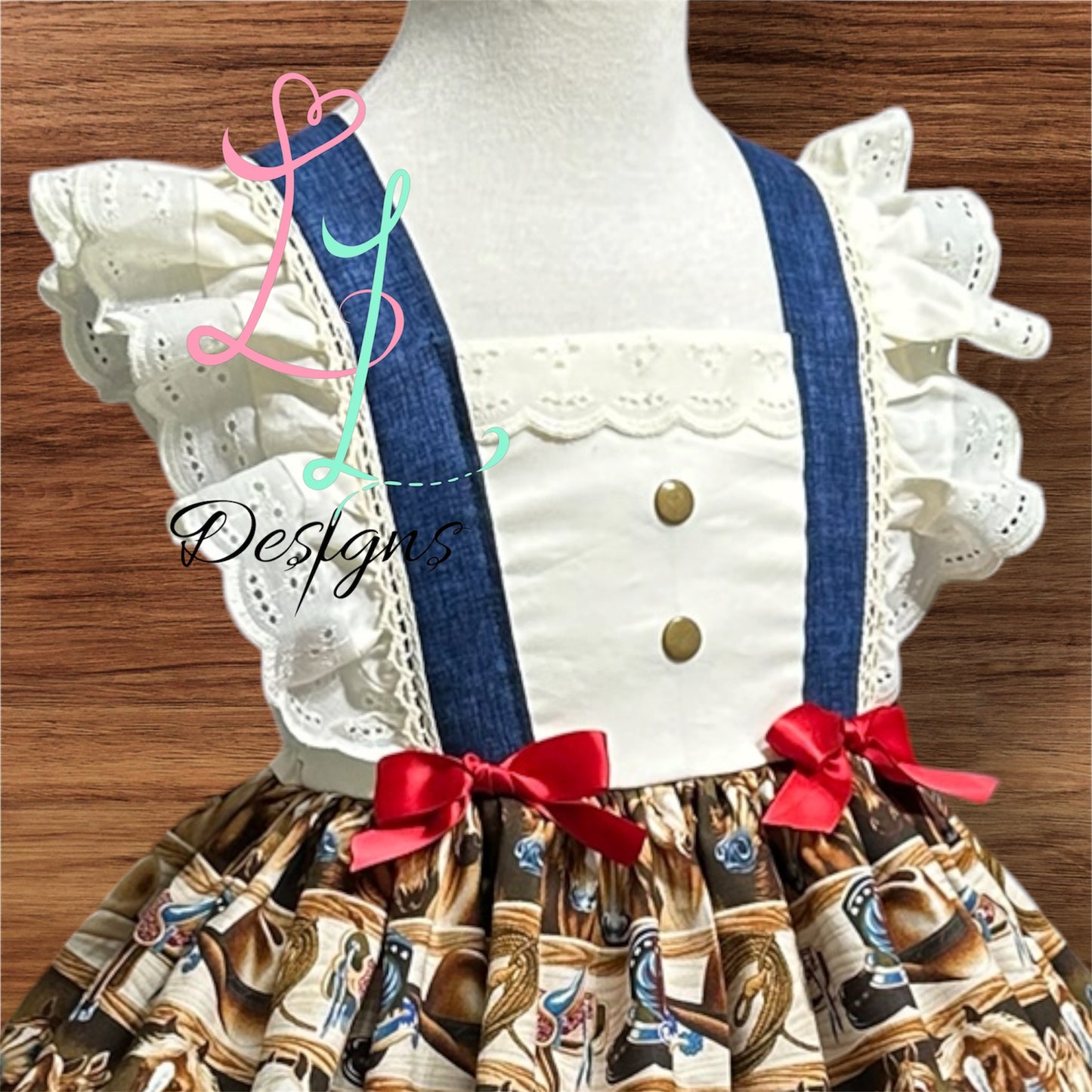 Western Cowgirl Dress – Handmade Girls Boutique Outfit