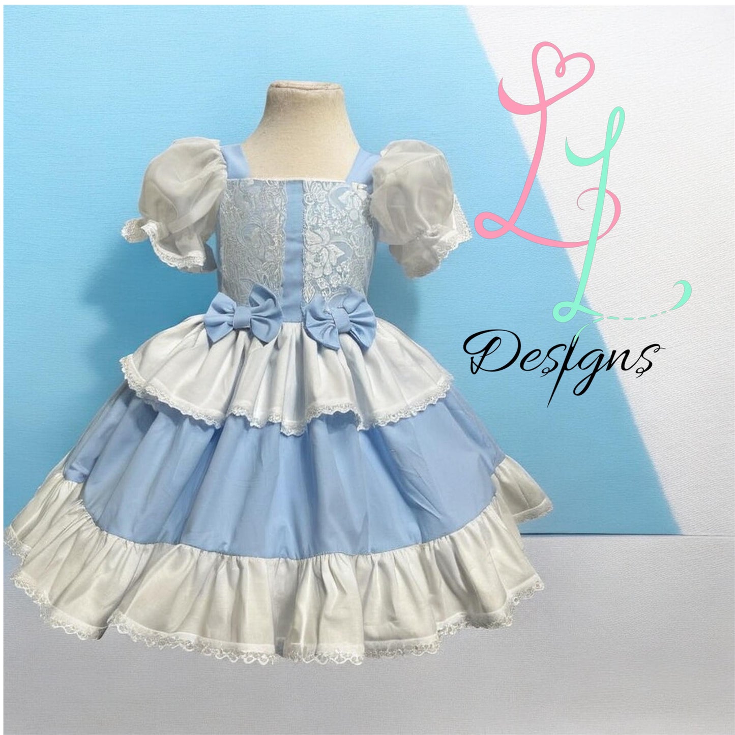 ⭐ Cinderella Inspired Blue Princess Dress – Girls Boutique Gown