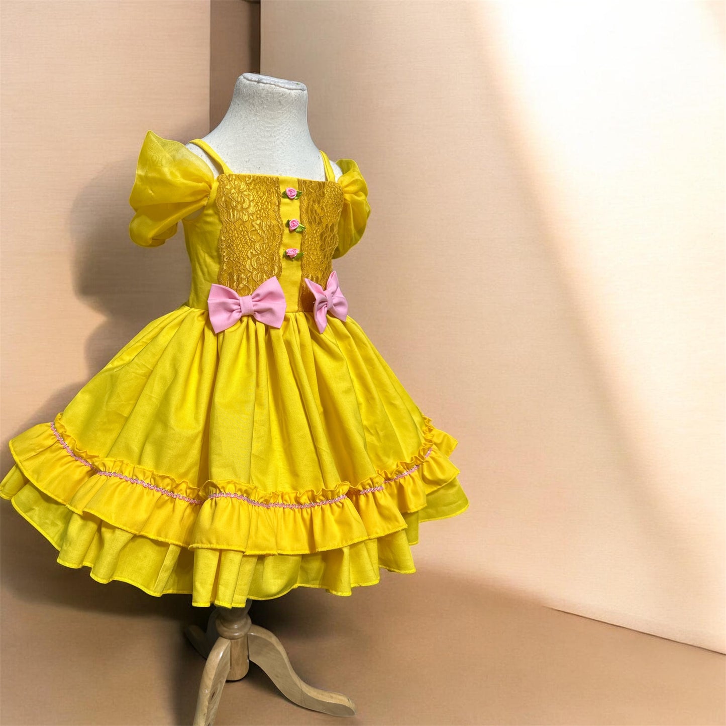 Beautiful Yellow Princess Dress – Girls Boutique Gown
