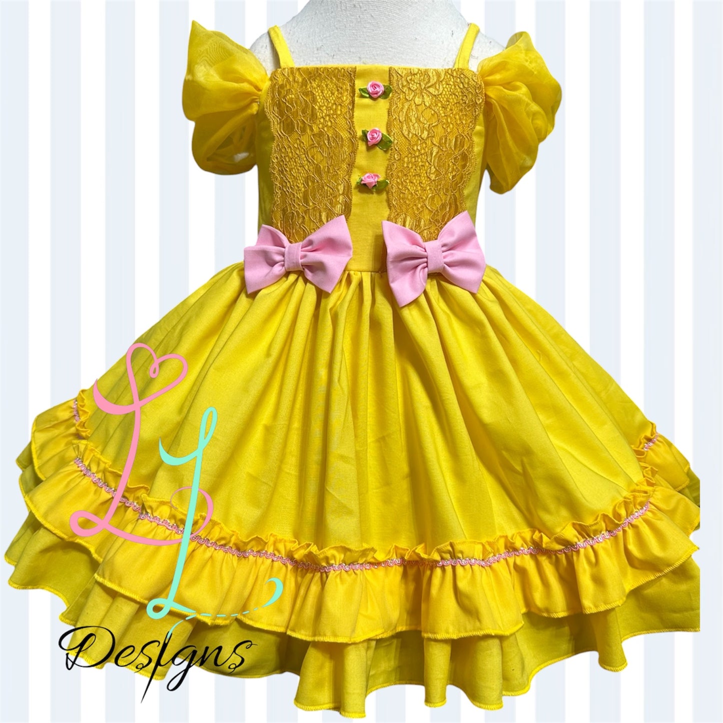 Beautiful Yellow Princess Dress – Girls Boutique Gown